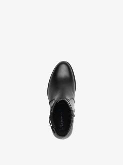 Tamaris Bottine En Cuir - Noir | Bottines