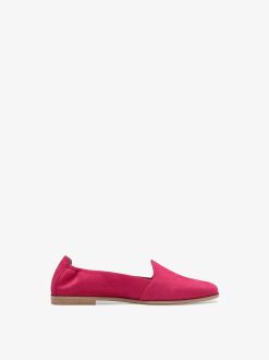 Tamaris Babouche En Cuir - Rose | Chaussures Basses Et Pantoufles