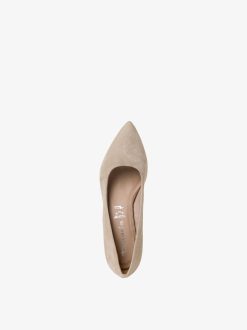 Tamaris Escarpins En Cuir - Beige | Pompes