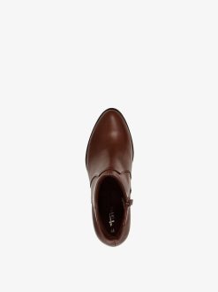 Tamaris Bottine En Cuir - Marron | Bottines