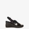 Tamaris Sandale A Talon En Cuir - Noir | Des Sandales