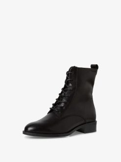 Tamaris Bottine En Cuir - Noir | Bottines