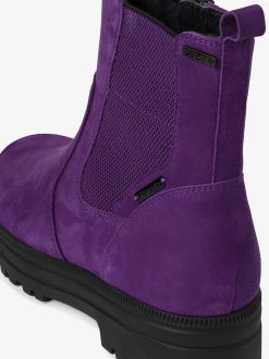 Tamaris Bottine En Cuir - Violet | Bottines