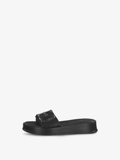 Tamaris Mule En Cuir - Noir | Mules