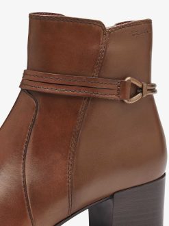 Tamaris Bottine En Cuir - Marron | Bottines