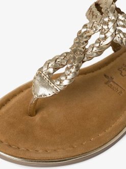 Tamaris Sandale En Cuir - Or | Des Sandales