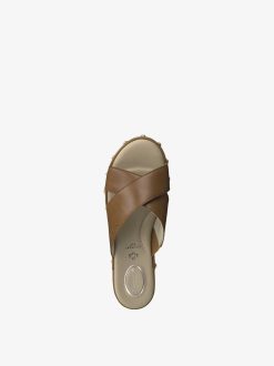 Tamaris Mule En Cuir - Marron | Mules