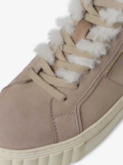 Tamaris Bottine En Cuir - Doublure Chaude Beige | Bottines