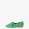 Tamaris Babouche En Cuir - Vert | Chaussures Basses Et Pantoufles