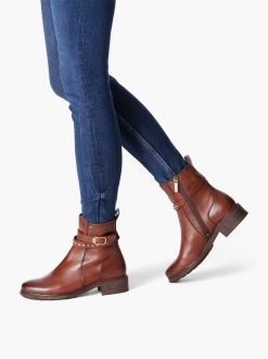 Tamaris Bottine En Cuir - Marron | Bottines