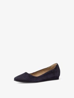 Tamaris Ballerine En Cuir - Bleu | Ballerines