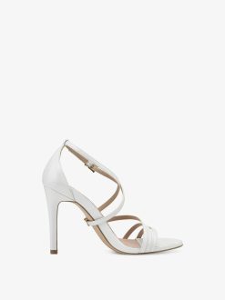 Tamaris Sandale A Talon En Cuir - Blanc | Des Sandales