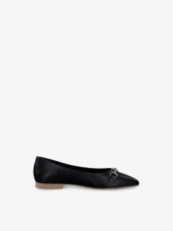 Tamaris Ballerine En Cuir - Noir | Ballerines