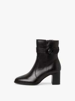 Tamaris Bottine En Cuir - Noir | Bottines