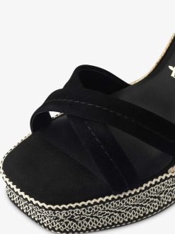 Tamaris Sandale A Talon En Cuir - Noir | Des Sandales