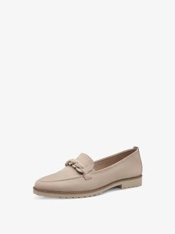 Tamaris Babouche En Cuir - Beige | Chaussures Basses Et Pantoufles