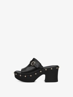 Tamaris Mule En Cuir - Noir | Mules