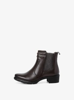 Tamaris Bottine Chelsea En Cuir - Vert | Bottines