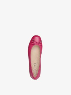 Tamaris Ballerine En Cuir - Rose | Ballerines