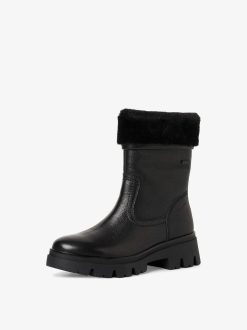 Tamaris Bottine En Cuir - Noir | Bottines