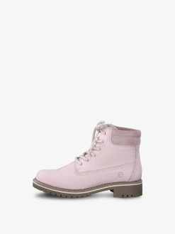 Tamaris Bottine En Cuir - Rose | Bottines