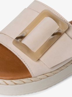 Tamaris Mule En Cuir - Beige | Mules