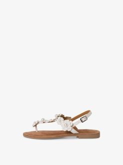 Tamaris Sandale En Cuir - Blanc | Des Sandales