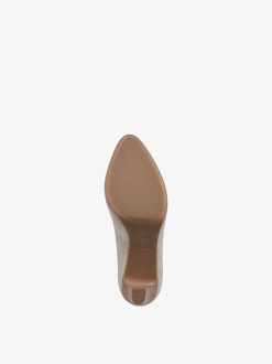 Tamaris Escarpins En Cuir - Beige | Pompes