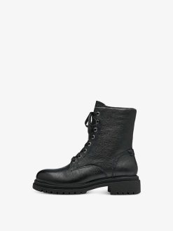 Tamaris Bottine En Cuir - Doublure Chaude Noire | Bottines