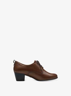 Tamaris Trotteur En Cuir - Marron | Chaussures Basses Et Pantoufles