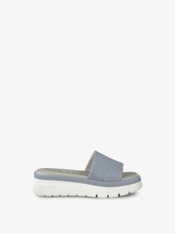 Tamaris Mule En Cuir - Bleu | Mules