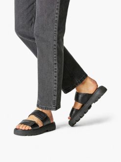 Tamaris Mule En Cuir - Noir | Mules