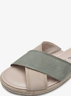 Tamaris Mule En Cuir - Vert | Mules