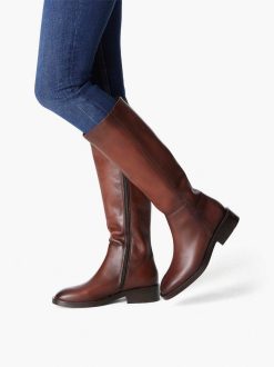 Tamaris Bottes En Cuir - Marron | Bottes