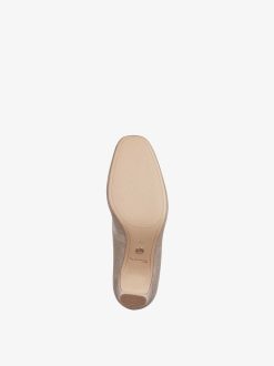 Tamaris Escarpins En Cuir - Beige | Pompes