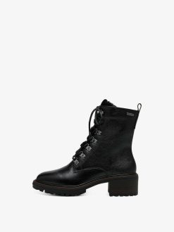 Tamaris Bottine En Cuir - Doublure Chaude Noire | Bottines