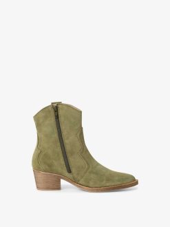 Tamaris Bottine En Cuir - Vert | Bottines