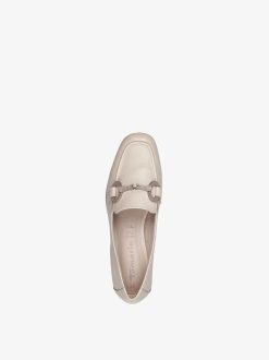 Tamaris Babouche En Cuir - Beige | Chaussures Basses Et Pantoufles