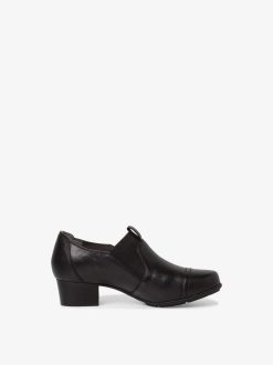 Tamaris Trotteur En Cuir - Noir | Chaussures Basses Et Pantoufles