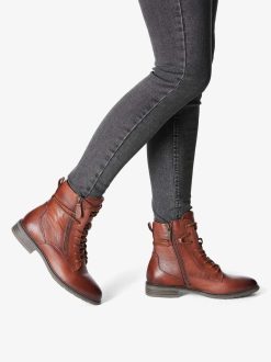 Tamaris Bottine En Cuir - Marron | Bottines