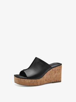 Tamaris Mule En Cuir - Noir | Mules