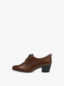 Tamaris Trotteur En Cuir - Marron | Chaussures Basses Et Pantoufles