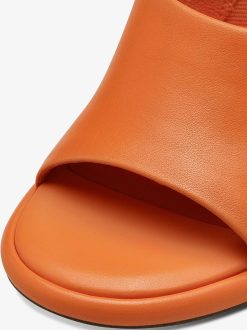 Tamaris Mule En Cuir - Orange | Mules