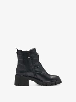 Tamaris Bottine En Cuir - Noir | Bottines