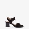 Tamaris Sandale A Talon En Cuir - Noir | Des Sandales