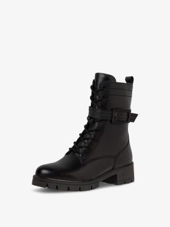 Tamaris Bottine En Cuir - Noir | Bottines