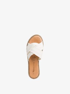 Tamaris Mule En Cuir - Blanc | Mules