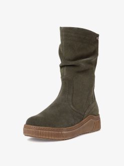 Tamaris Bottine En Cuir - Vert | Bottines