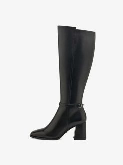 Tamaris Bottes En Cuir - Noir | Bottes