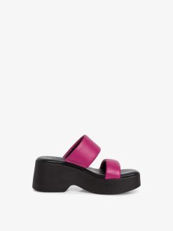 Tamaris Mule En Cuir - Rose | Mules